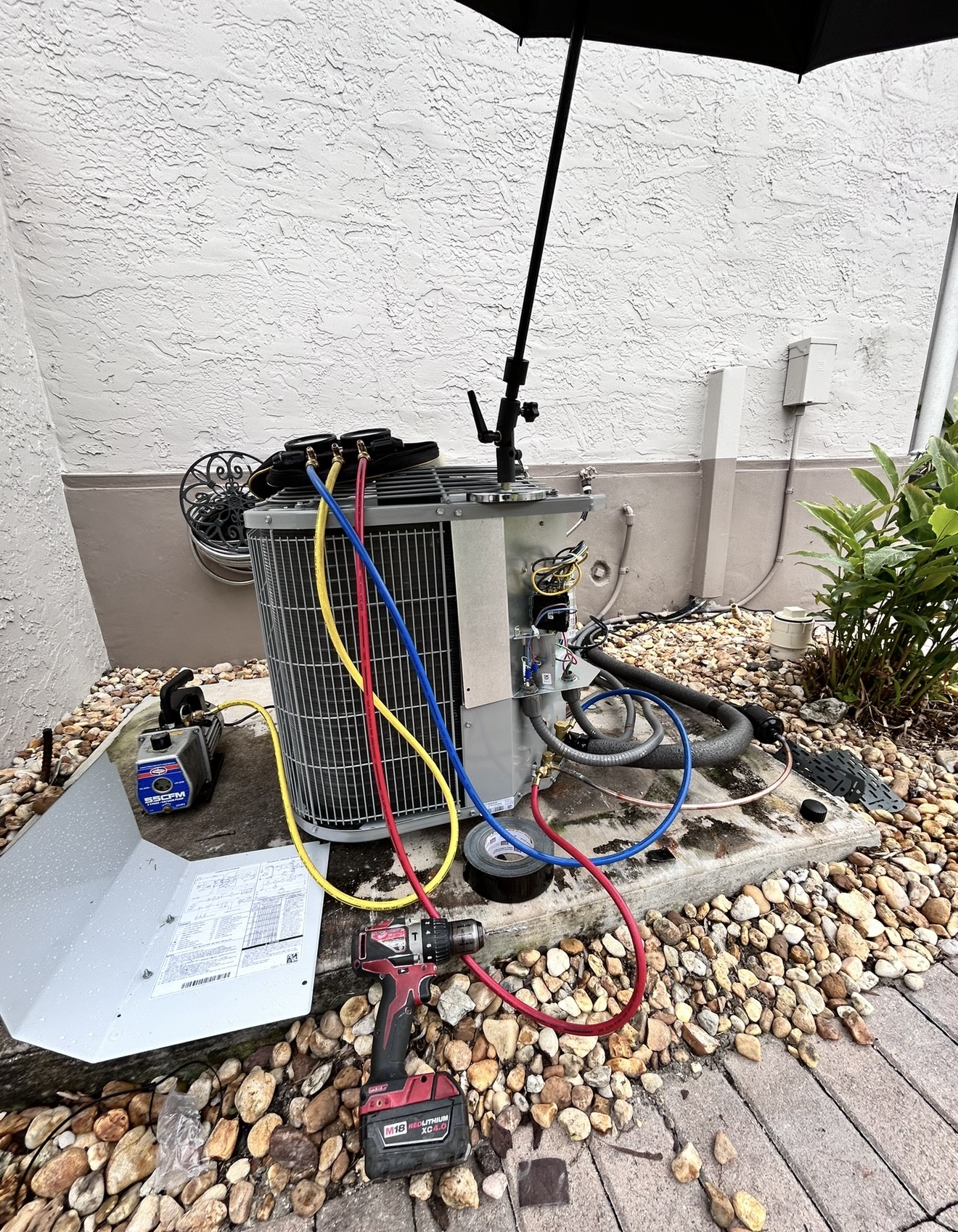 New outdoor air conditioning condenser installed by ASAP Heating and Air-Conditioning in Middle Tennessee.